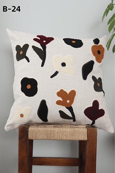 BY DİLEK ÇETİN ACCESSORY Linen Antibacterial Throw Pillow