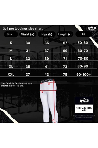 Wild Athletic Sports Basketball White 3/4 Sports Tights