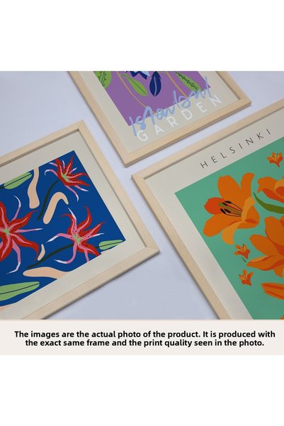 HOMEPACK Natural Wooden Framed 5-Piece Painting Set Five-007