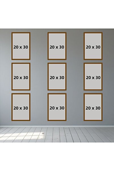 Tooall 21X30 Brown Blank Frame Set – 1-Piece, 2-Piece, 3-Piece, 6-Piece, 9-Piece Wall Decor Frame