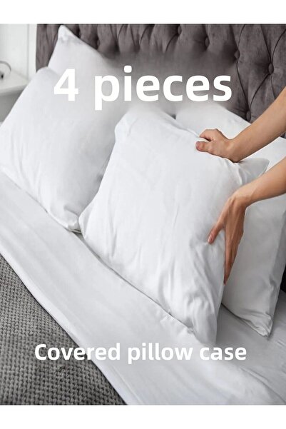 embays collection (4 Τεμάχια) Μαξιλαροθήκη ξενοδοχείου 50x70cm, Οικονομικό κάλυμμα, Μαξιλαροθήκη με κάλυμμα