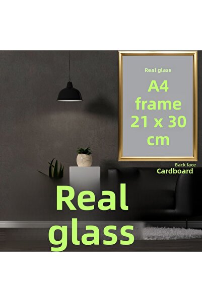 CreaWitch A4 Gold Real Glazed Frame Diploma Document Certificate Photo Pictur...