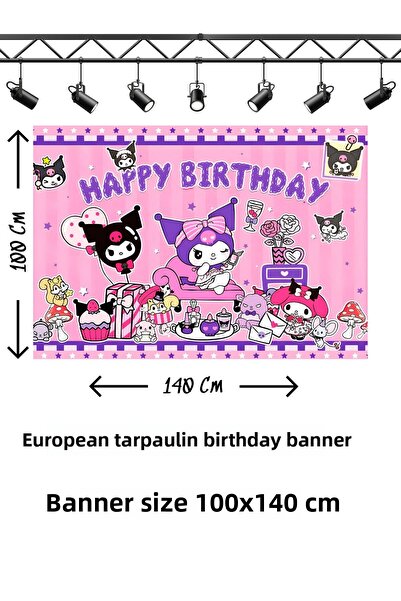 snowparty Πανό γενεθλίων με θέμα την Κουρόμι