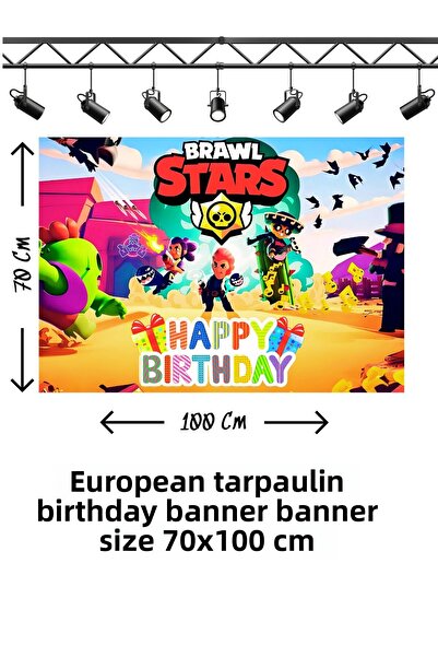 snowparty Banner tematic Brawl Stars pentru ziua de naștere