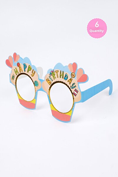 Le Mabelle Ochelari de petrecere din 6 piese cu detaliu inimă roz