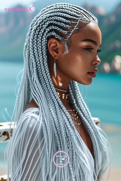 X-Pression Synthetic Hair for African Braids & Rasta Grey Light Grey 165 Gr