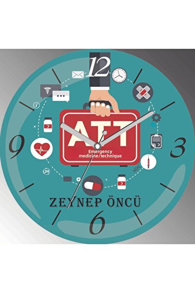 ART HEDİYE Ceas de perete din sticlă reală cu bombă silențioasă de 30 cm diam...