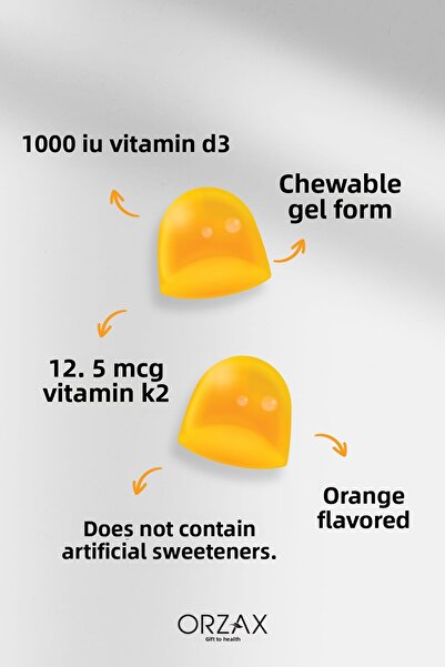Orzax Ocean Gummies D3K2 60 Chewable Gel Forms