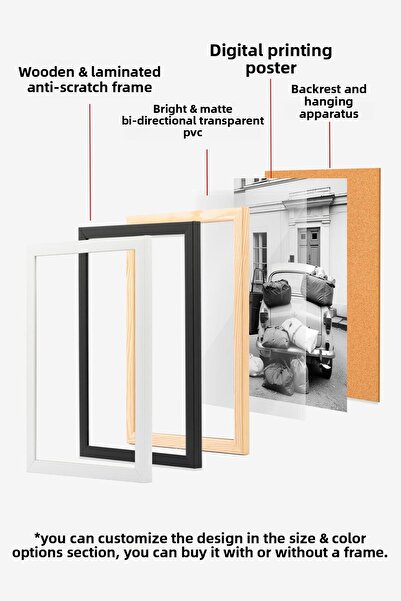 Postifull Pictură cu rama albă, pictură de perete cu design artistic, Seria Comfort de Anul Nou NR:108756