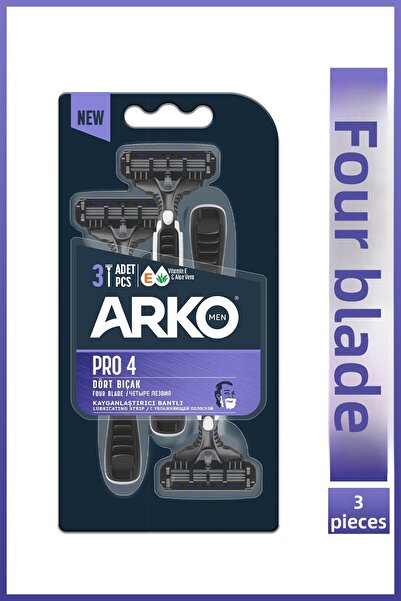 Arko Men Pro4 four blade shaving blade 3 pieces