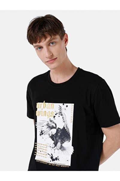 Colin's Черна мъжка тениска с къс ръкав