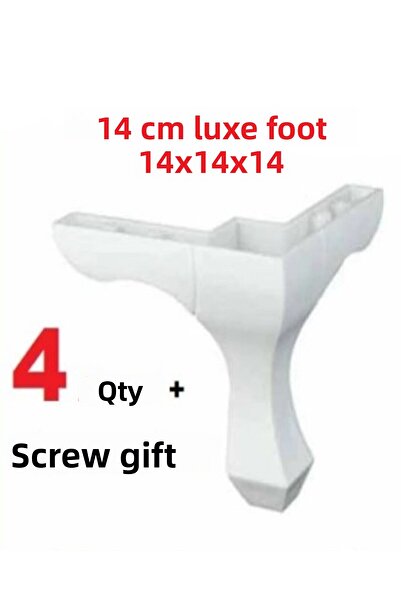 tify Mobila Canapea Baza Fotoliu Canapea extensibila Picior de ridicare Plastic, Lükens Alb 14 Cm, 4 Bucati