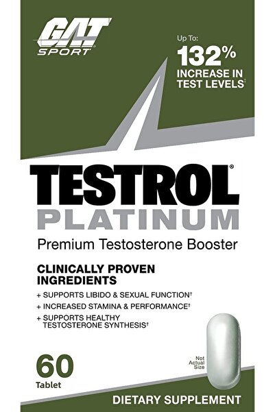 GAT مكمل غذائي رياضي تيستيروبلاتينيوم لتعزيز التستوستيرون للرجال من ستامينا + بورون وفيتامين د وزنك 60 قرص
