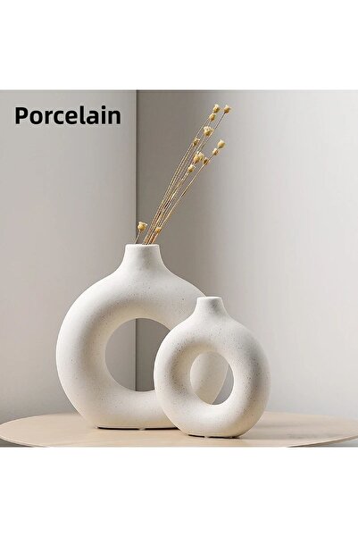 Porselian Set de 2 vaze boeme cu inele