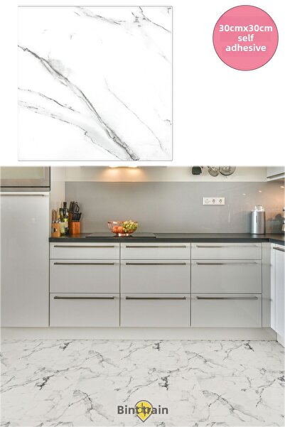 Trendpoint 1 قطعة LVT تغطية الأرضية والجدار ذاتية اللصق 30 سم × 30 سم بلاط مد...