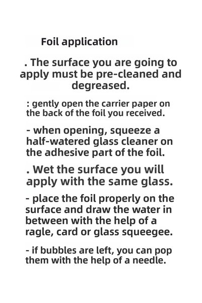 Generic Brand Shiny Transparent Protection Foil. For Table, Cabinet, Furniture, Wood Surfaces