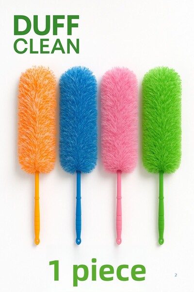 DUFF CLEAN شرابة غبار مغناطيسية مضادة للكهرباء الساكنة قابلة للانحناء من الألياف الدقيقة (قطعة واحدة)