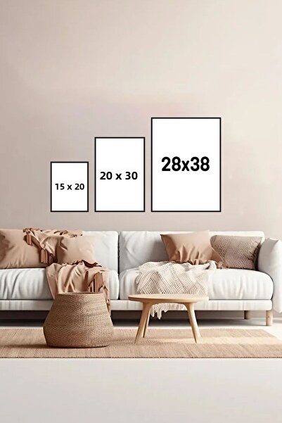 woodsia Εικόνα αφίσας από ξύλο MDF με εμφάνιση μονοκόμματου πλαισίου FWMD TEK0125