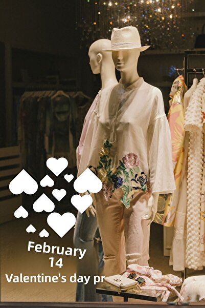 New Jargon 14 februarie Ziua Îndrăgostiților Inimi suprapuse 60 cm Autocolant