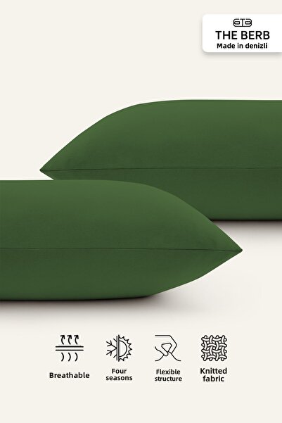 TheBerb | Set of 2 Combed Cotton Pillowcases | 100% Cotton | 50 X 70 cm | Zippered