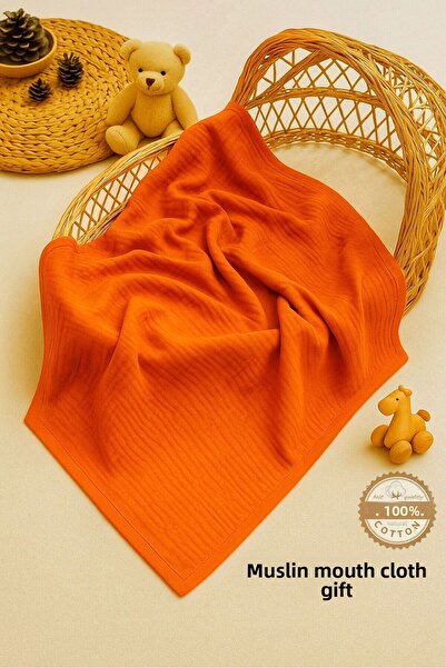 Fulya Tuhafiye بطانية أطفال من القطن 100% مكونة من 4 طبقات من الموسلين معتمدة...