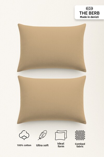 The Berb |   Set de 2 fețe de pernă din bumbac pieptănat |   100% bumbac |   ...