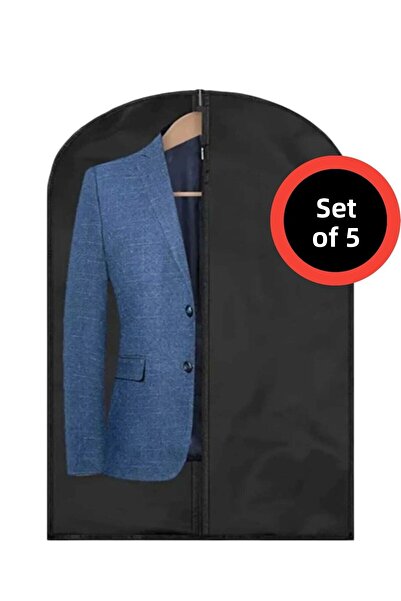 Helen's Home Κάλυμμα για κοστούμια 5 τεμαχίων, θήκη για ρούχα, θήκη μεταφοράς για προστασία ρούχων, μαύρη θήκη για ρούχα Gamboç