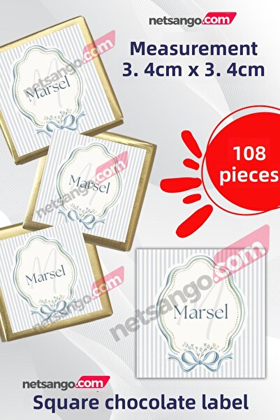 Netsan Etiket 108 Square Madlen Chocolate Tags
