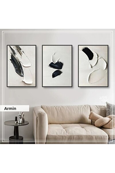 Tablomtr Set de 3 masă din sticlă reală cu cadru metalic Armin