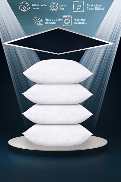 EYSE غطاء وسادة رمي مكون من 4 قطع وسادة داخلية مقاس 45 × 45 400 جرام وسادة رم...