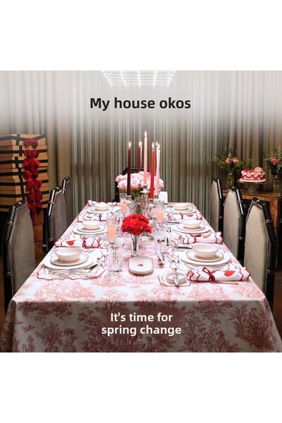 EVİMKOKOŞ مفرش طاولة يومي عتيق باللون الأزرق