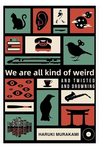 Universal Tablou decorativ din lemn cu poster Haruki Murakami