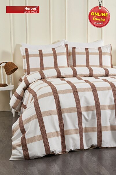 Kahramanlar Nevin Double Duvet Cover Set 100% Cotton