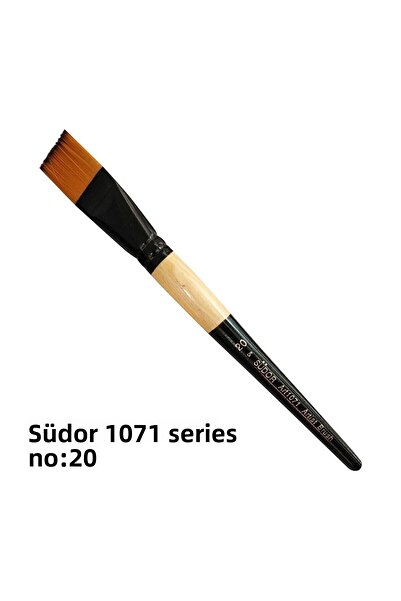 Südor فرشاة صناعية ذات ساق قصيرة باللون الأحمر السمور 1071 السلسلة رقم: 20