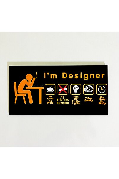 Yuflin Design أنا مصمم الباب، علامة الجدول. 20x10 سم
