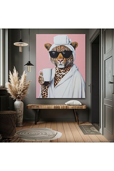 özkacar LEOPARD BĂI WC TOALETĂ FRUMUSEȚE SALANU TABLOU PE PÂNZĂ PERETE ACASĂ ...
