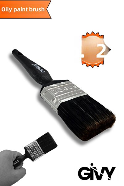 GİVY فرشاة طلاء زيتية بمقبض بلاستيكي من دوغوس رقم 2 | |   فرشاة قص 5 سم رقم 2