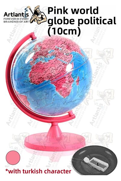Artlantis Earth Globe 10cm Political 1Pcs Desktop Political World Globe Geogr...