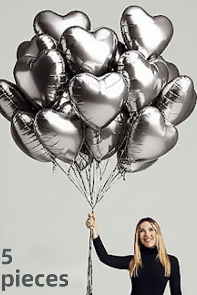 Baloncu Nene Silver Heart Set Big Heart Marriage Proposal Marriage Anniversary Valentine's Day Ornament