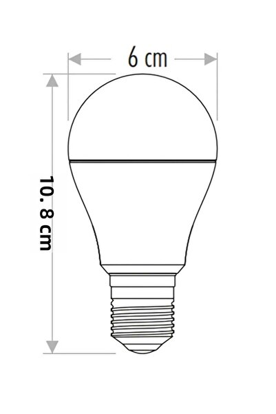 Gözde aydınlatma 9W Led Bulb White Light E27 Lampholder Compatible Economical 10 Pack Home Office Ceiling Lighting
