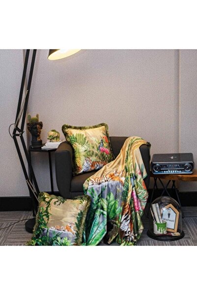 Adawall وسادة/مخدة من جلد النمر (حشوة من الخرز الليفي، شهادة دولية للغسيل وعد...