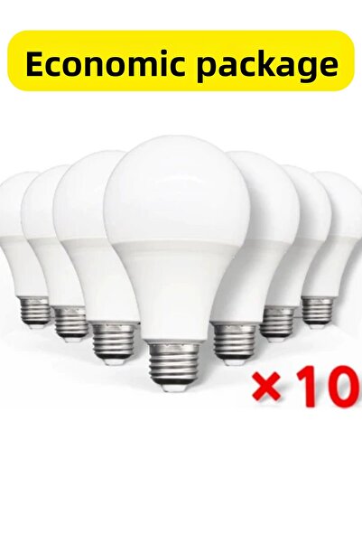 Gözde aydınlatma 9W Led Bulb White Light E27 Lampholder Compatible Economical 10 Pack Home Office Ceiling Lighting