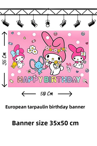 snowparty Πανό γενεθλίων με θέμα την My Melody