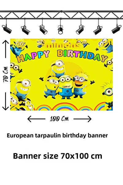 snowparty لافتة عيد ميلاد بموضوع Minions Minions