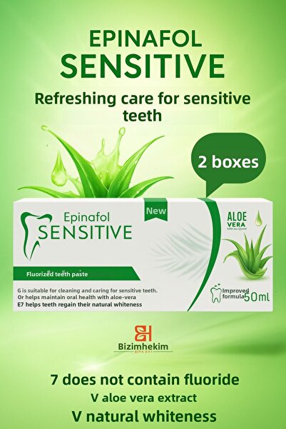 BİZİMHEKİM ŞİFA EVİ Fluoride-Free Toothpaste for Sensitive Teeth 2 Pack (100ml)