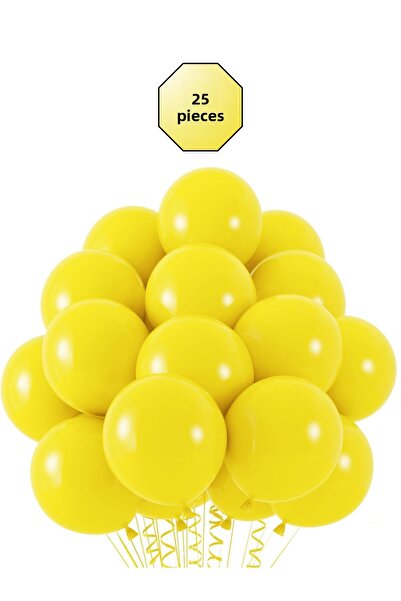 Bunloon Yellow Balloon 25 Pieces Pastel Colors – Vibrant Decoration and Event Decoration Set