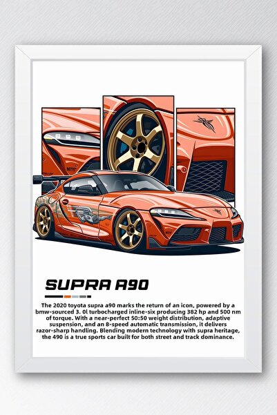 Saturn Supra A90 Pictură cu cadru - Poster Toyota Car