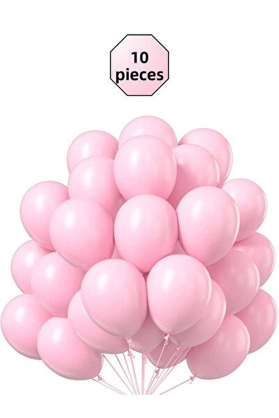 Bunloon بالون وردي 10 قطع بألوان باستيل - مجموعة أنيقة للحفلات والمنظمات