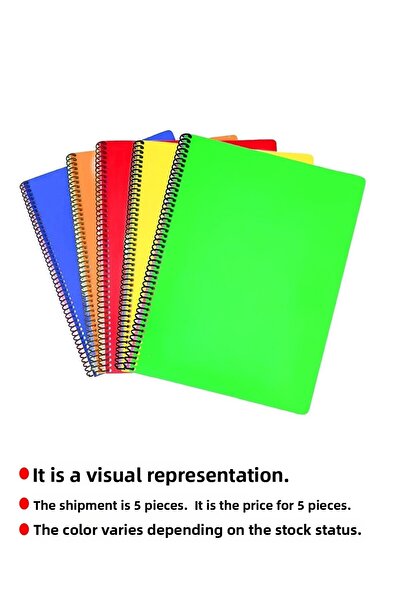 okulyolum دفتر ملاحظات فليكس A4 بغطاء حلزوني 80 Yp مسطر