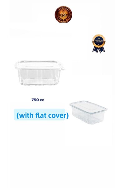 figanlar ambalaj Self Lid 750Cc Flat Lid Leak Proof Plastic Container 100 Pcs